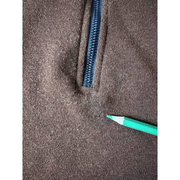 KUHL Men’s L Quarter Zip Pullover Brown Fleece Knit Hiking Thermal Sweater - Picture 2 of 7